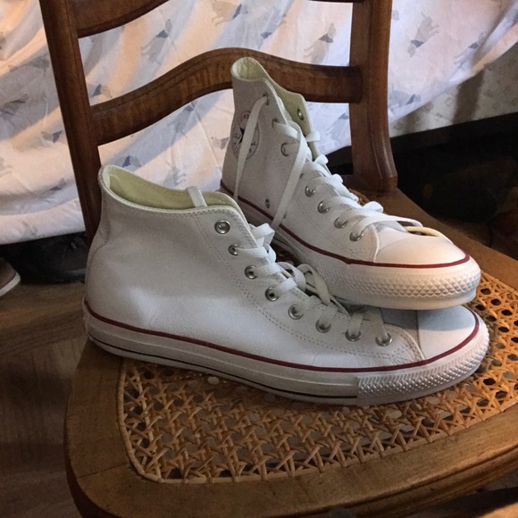 white leather converse size 11
